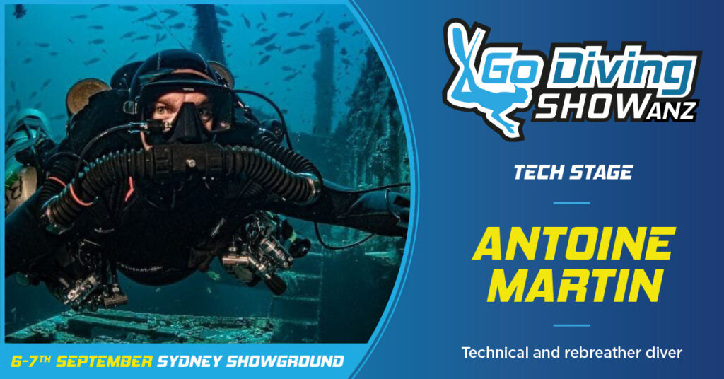Antonie Martin speaking at the GO Diving Show ANZ in Sydney