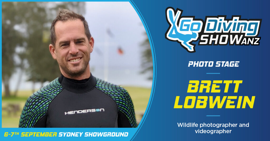 Brett Lobwein speaking at the GO Diving Show ANZ in Sydney