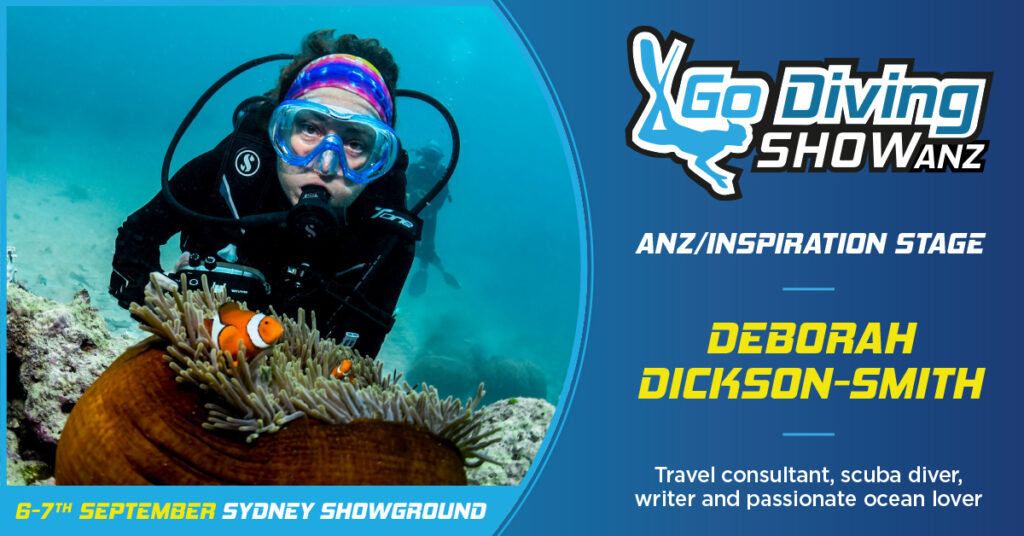 Deborah Dickson-Smith speaking at the GO Diving Show ANZ in Sydney