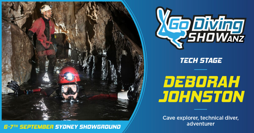 Deborah Johnston speaking at the GO Diving Show ANZ in Sydney