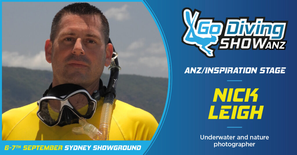 Nick Leigh speaking at the GO Diving Show ANZ in Sydney
