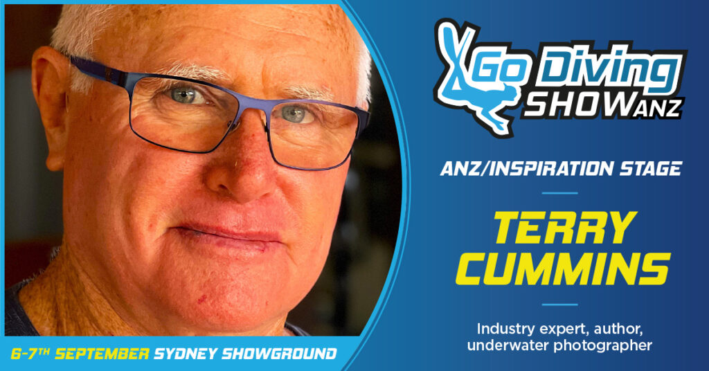 Terry Cummins speaking at the GO Diving Show ANZ in Sydney