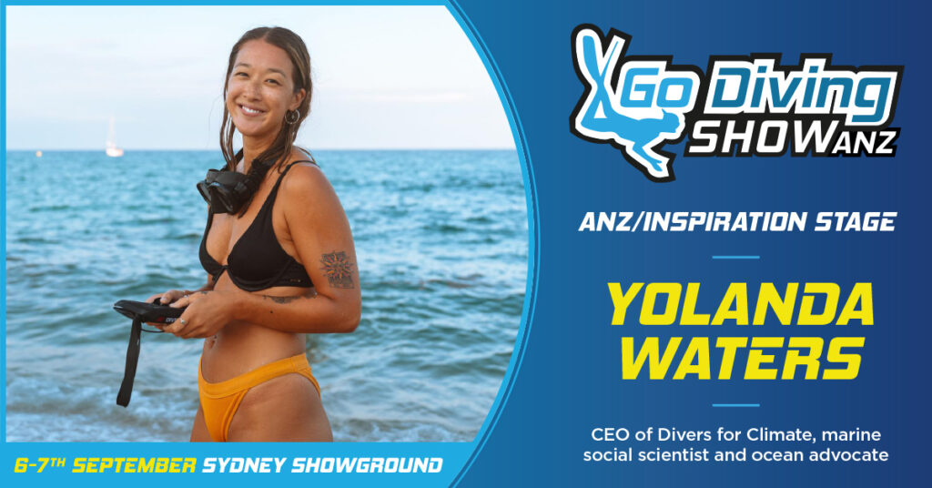Yolanda Waters speaking at the GO Diving Show ANZ in Sydney
